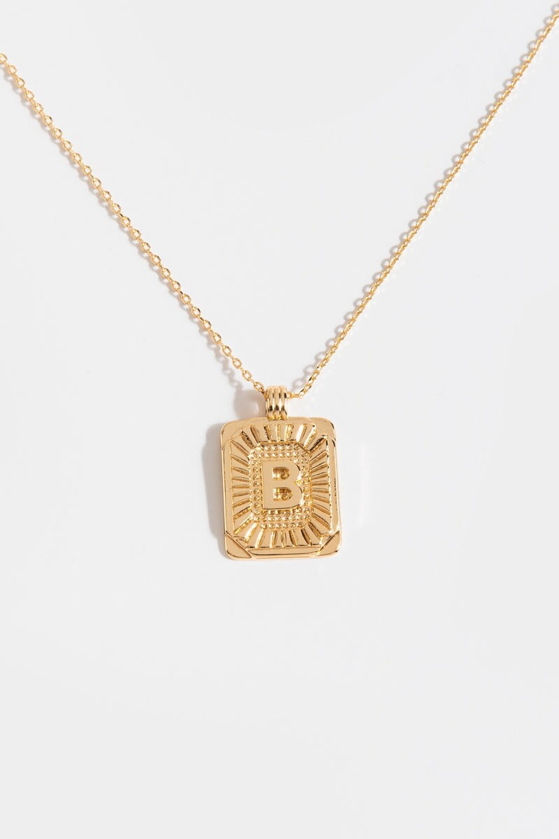 Initial ID Tag Pendant Necklace | Francesca's