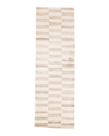 3x8  Heavy Wool  Dunes Steps Carved Runner | TJ Maxx