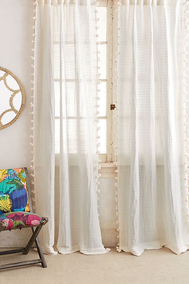 Pom Tassel Curtain | Anthropologie (US)