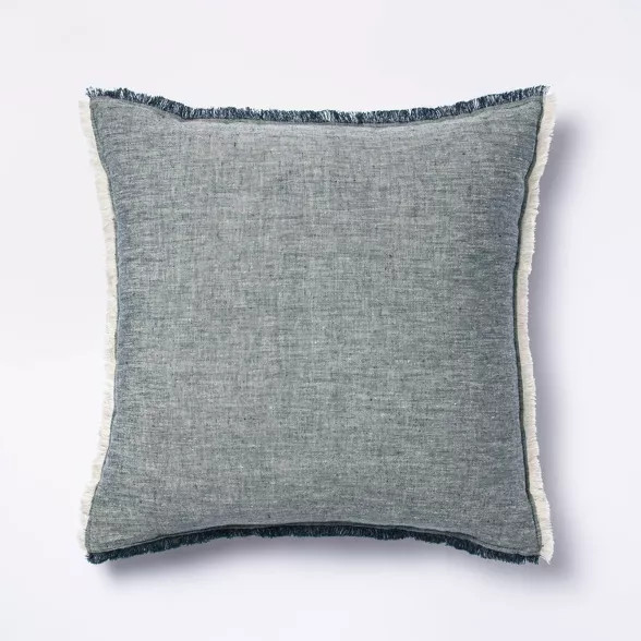 Linen Throw Pillow with Contrast Frayed Edges - Threshold™ designed with Studio McGee | Target