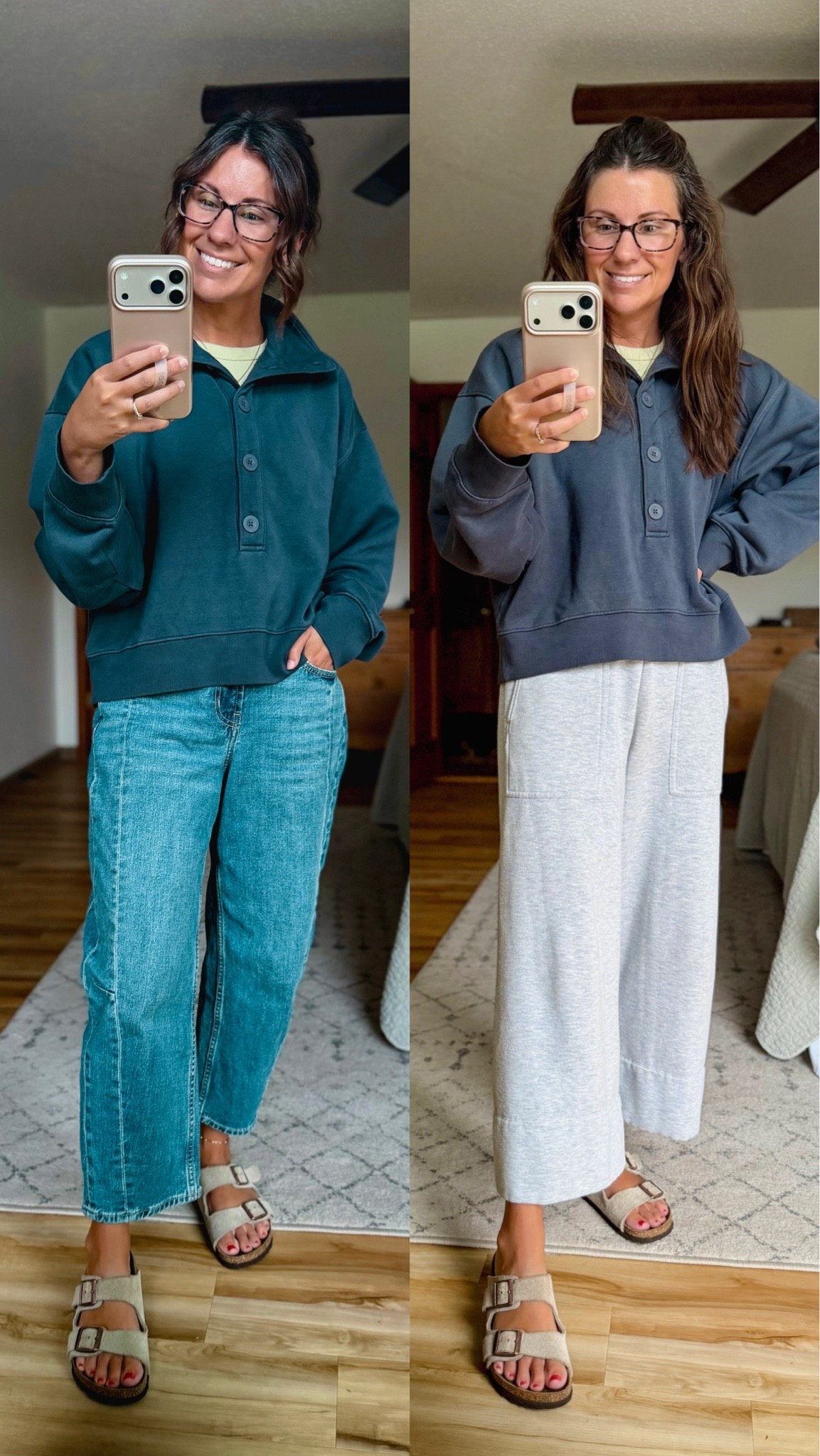 1 sweatshirt, 2 ways to wear

Taking care of my kiddo who got a tonsillectomy and adenoidectomy yesterday🤍

75% cotton. Wearing size small. Xs in my tank and 0 petite in my barrel jeans and small in my sweatpants. My Birkenstock sandals are size 36. 

The sweatshirt is also on sale for $17.50 today!

#LTKPetite #LTKSeasonal #LTKgrwm