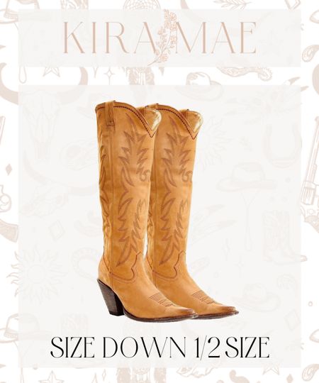 tall suede cowboy boots!! i recommend sizing down a half size 

#LTKSeasonal #LTKshoecrush #LTKsalealert