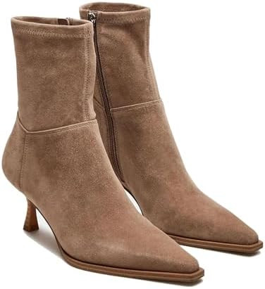 Goiphrri Women's Ankle Boots - Stiletto High Heel, Pointed Toe, Short, Side Zipper, Dress Boots -... | Amazon (US)