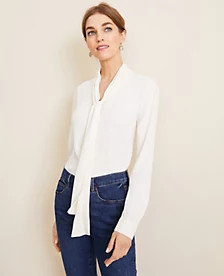 Tie Neck Blouse | Ann Taylor | Ann Taylor (US)