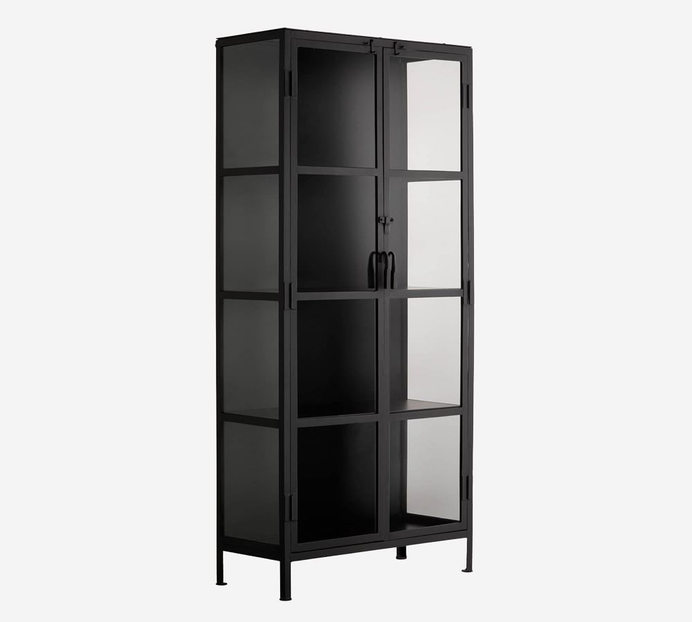 Lomita Tall Storage Cabinet, Black, 31&amp;quot;L x 69&amp;quot;H | Pottery Barn (US)