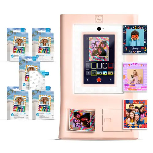 HP Sprocket Photobooth 3x4"" Photo Printer Bundle in Pink at Nordstrom | Nordstrom