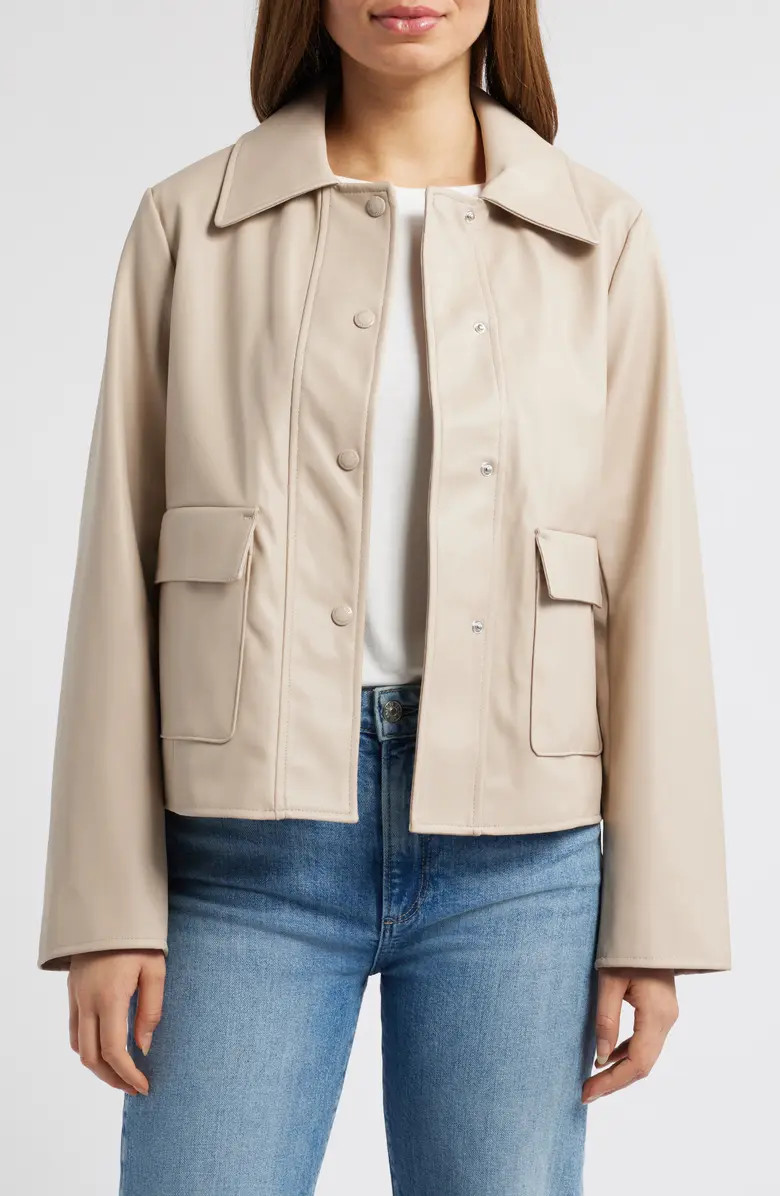 Faux Leather Swing Jacket | Nordstrom
