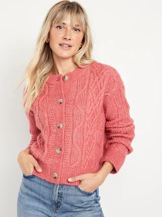 Cable-Knit Cardigan Sweater for Women | Old Navy (US)