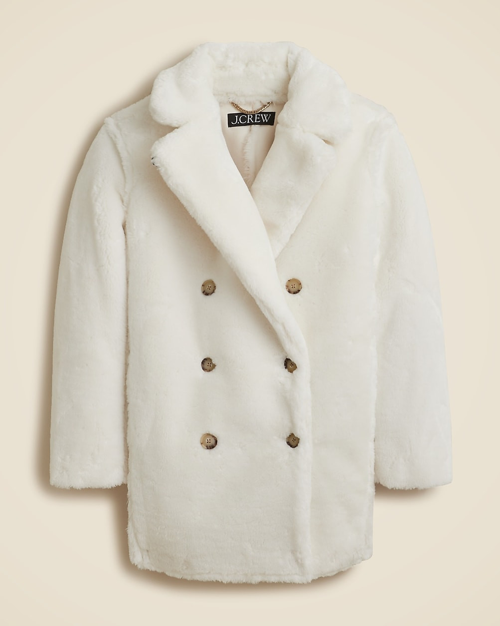 Faux-fur peacoat | J. Crew US