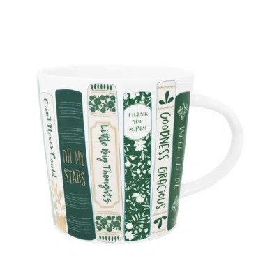 Ceramic Mug, Green Book Stack | Wayfair North America