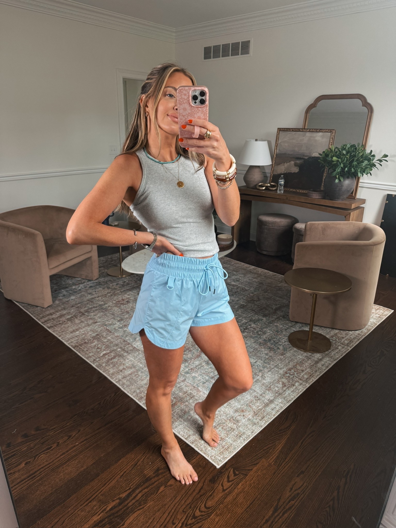 Casual summer outfit idea. Tank top. Active shorts.

#LTKActive #LTKootd #LTKmomlife