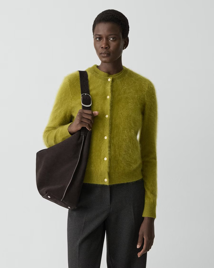 Brushed Cardigan in Airy Cashmere | Theory