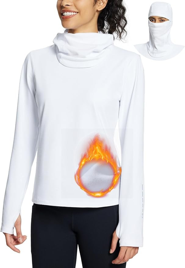 BALEAF Thermal Long Sleeve Women Shirts Winter Clothes Cowl Neck Warm Fleece Base Layer Tops with... | Amazon (US)