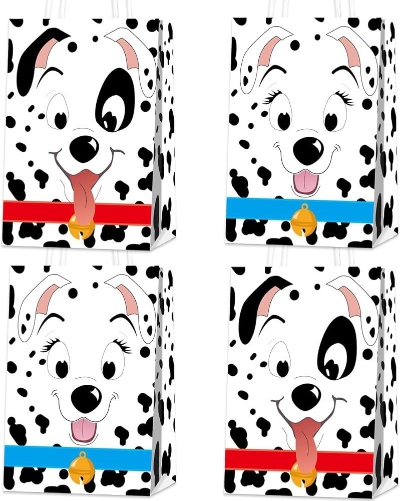 16 PCS Dalmatians Dogs Birthday Party Bags,Dalmatians Dogs Themed Party Favor Bags Treat Candy Ba... | Amazon (US)