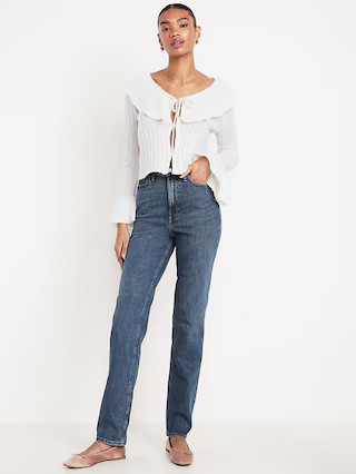 Extra High-Waisted Straight Jeans | Old Navy (US)