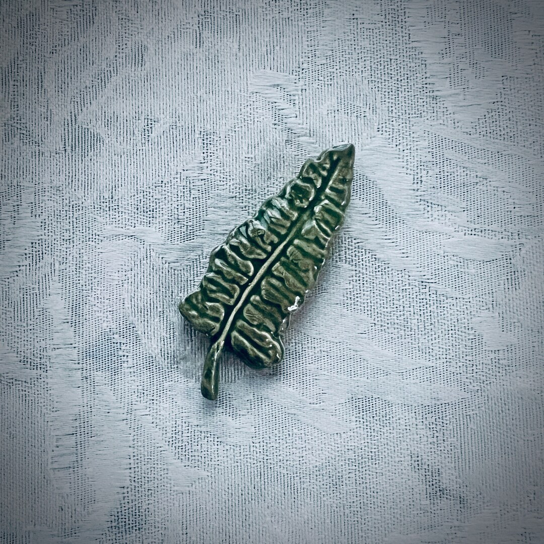 Ceramic Fern Tile for Mosaic Garden Art, Stepping Stone or Bird Bath, Hand Painted Tile | Etsy (US)