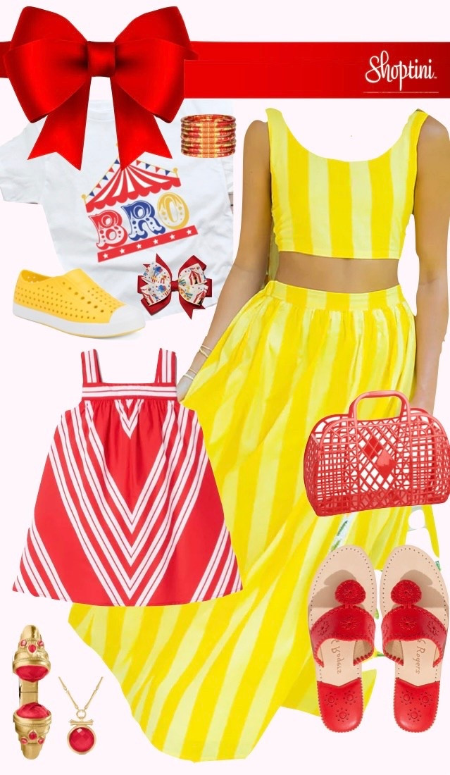 Yellow and red circus outfits / circus birthday party family outfits 

#LTKKids #LTKParties #LTKFamily