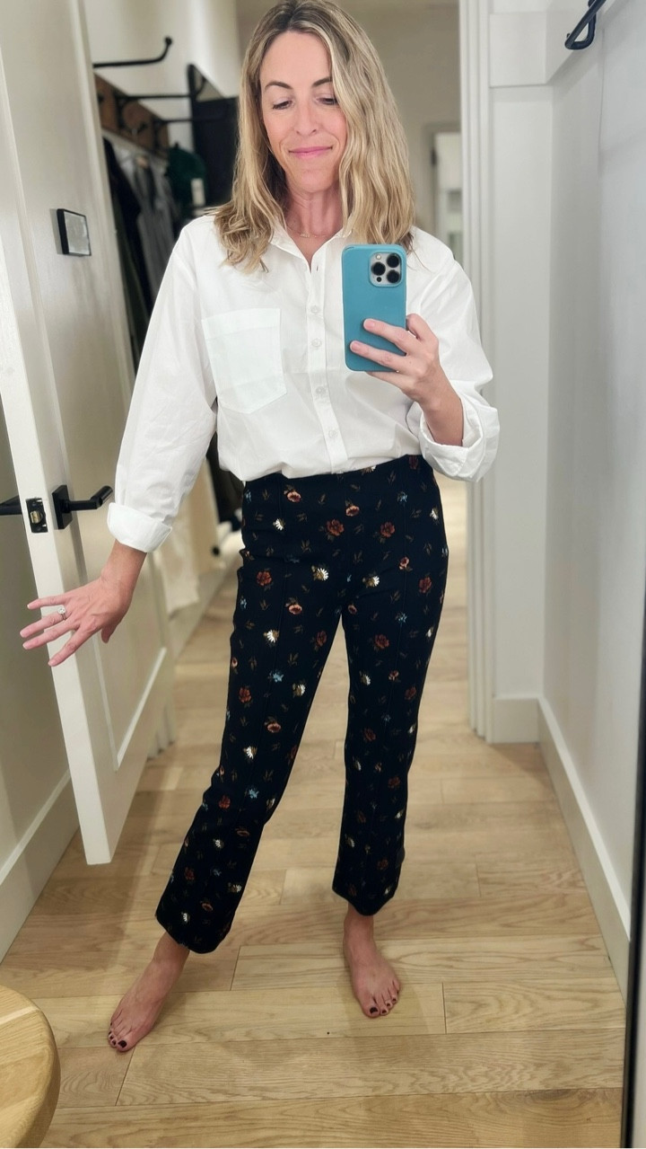 Loving these statement pants for holiday- currently 30% off at Anthropologie 🤩

Use our early access code “GTI30”
For 30% off Anthropologie 11/20-11/23!

These pull-on crop flare pants have cigarette plant vibes and are comfy and chic. 

Run tts. Laura in a small. White button down also tts- in a small here. She is 5’5.”


#partner

#LTKHoliday #LTKCyberWeek #LTKGiftGuide