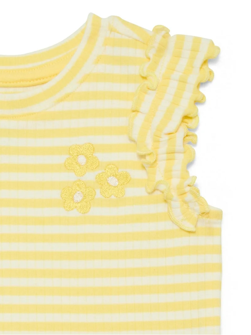 Wonder Nation Baby Girl Flutter Tee, Sizes 0-24 Months | Walmart (US)