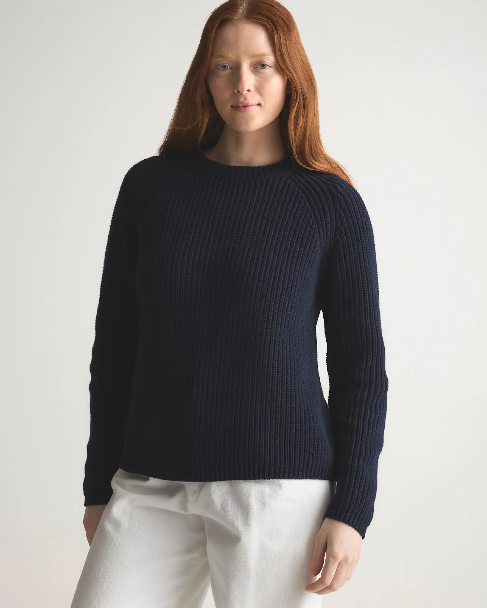 100% Organic Cotton Fisherman Crew Sweater | Quince