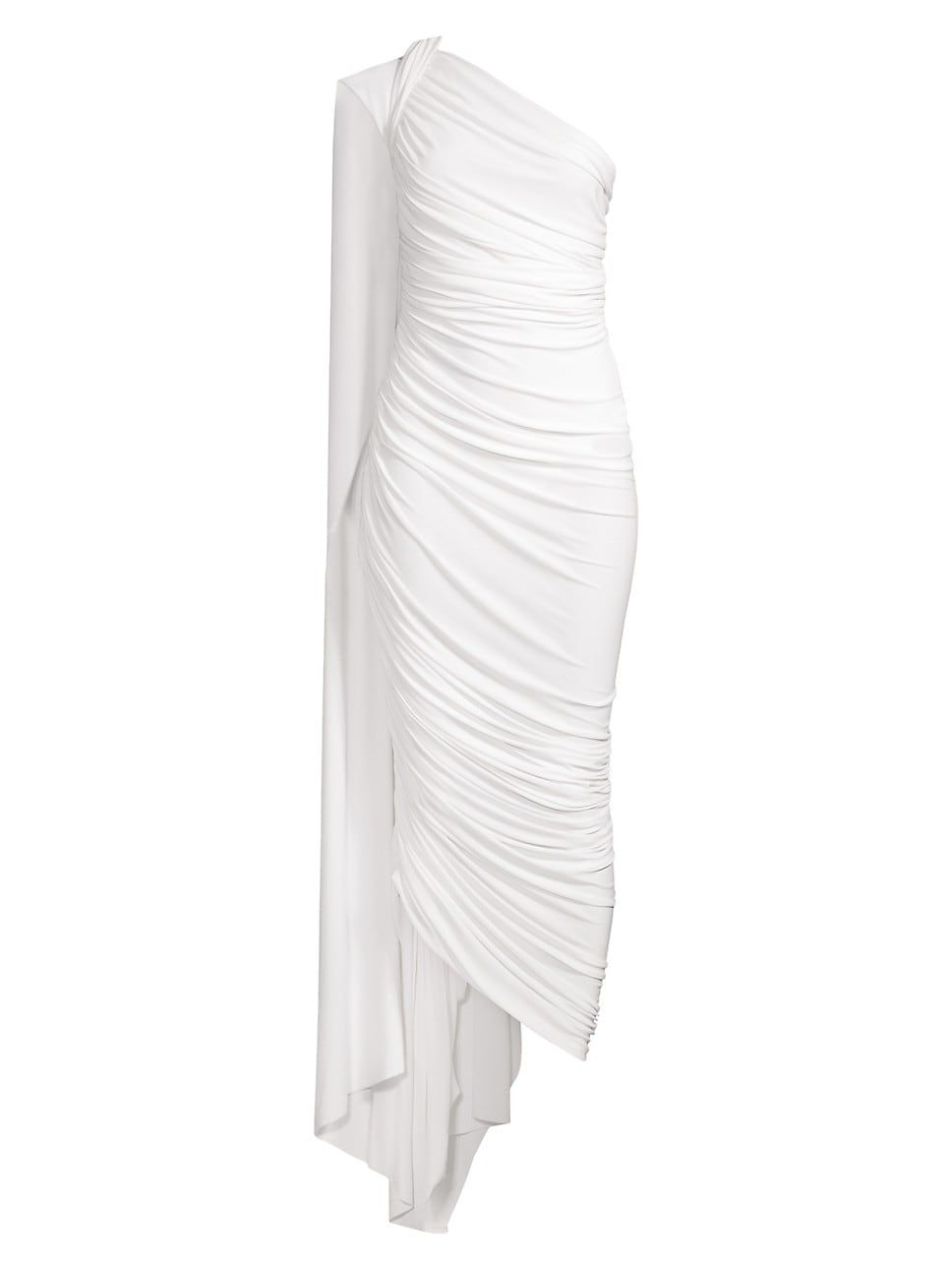 Diana Ruched One-Shoulder Capelet Gown | Saks Fifth Avenue