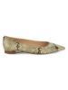Stacey Snake-Embossed Leather Flats | Saks Fifth Avenue OFF 5TH