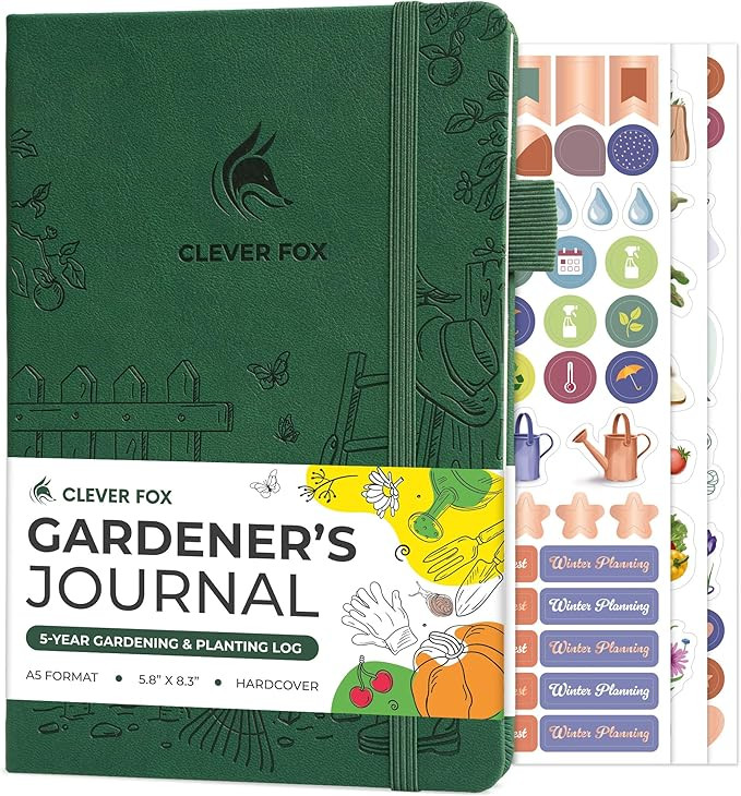 Clever Fox Gardener’s Journal – 5-Year Garden Log Book for Beginners (Forest Green A5 5.8'' x... | Amazon (UK)