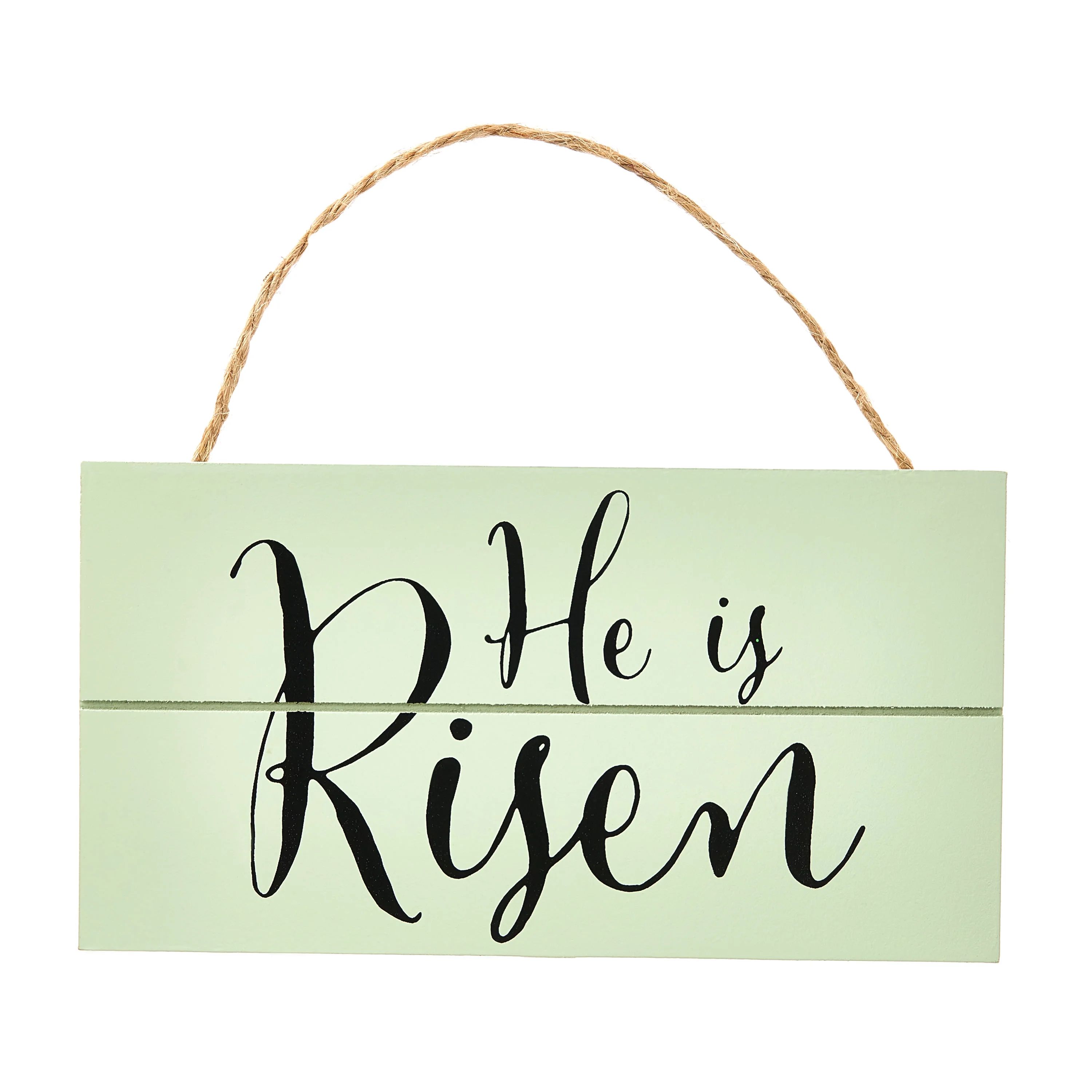 Way To Celebrate Easter Wood Slat Hanging Sign, He Is Risen | Walmart (US)