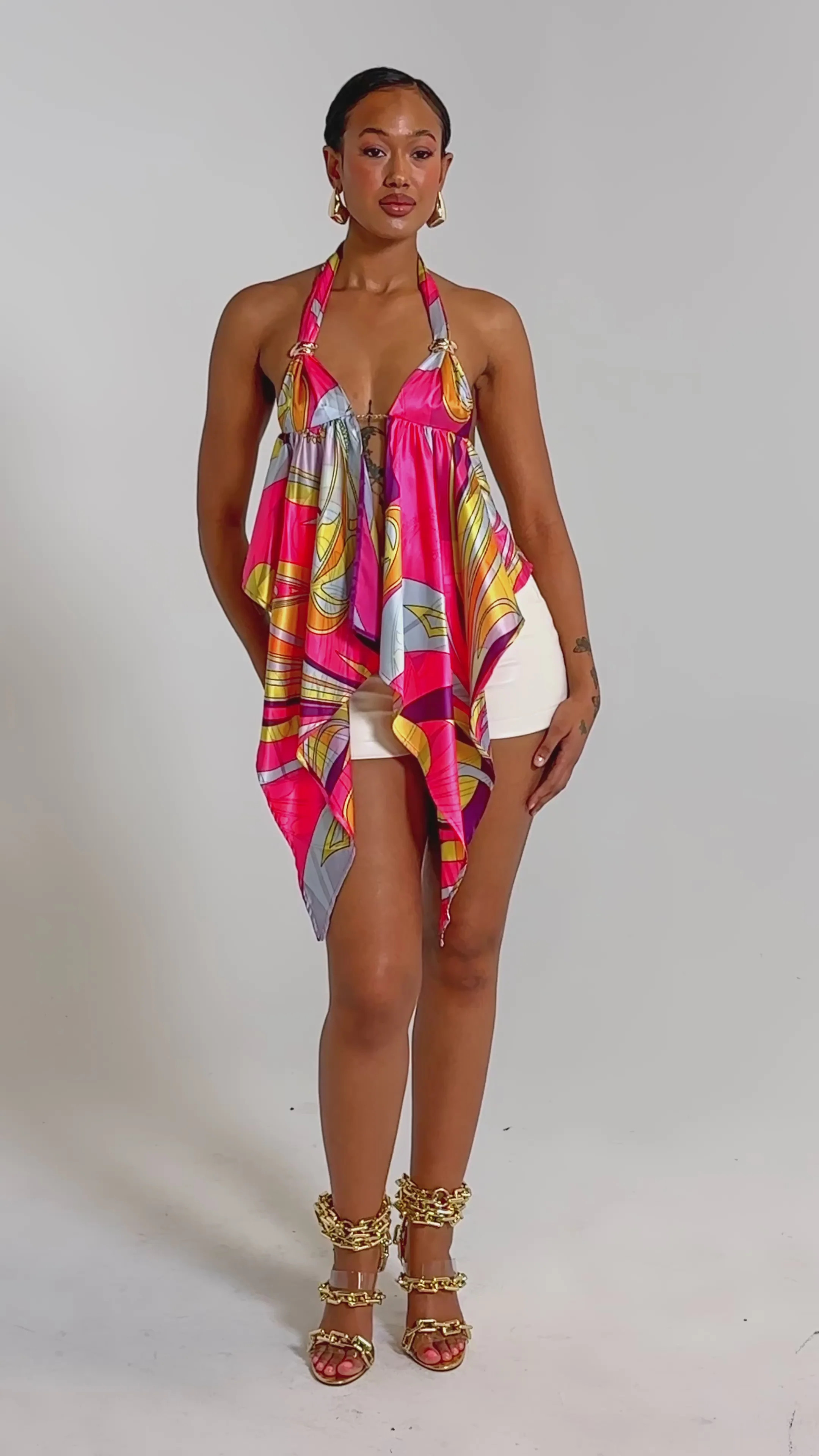 FUN AND FLIRTY SATIN BLOUSE | AKIRA