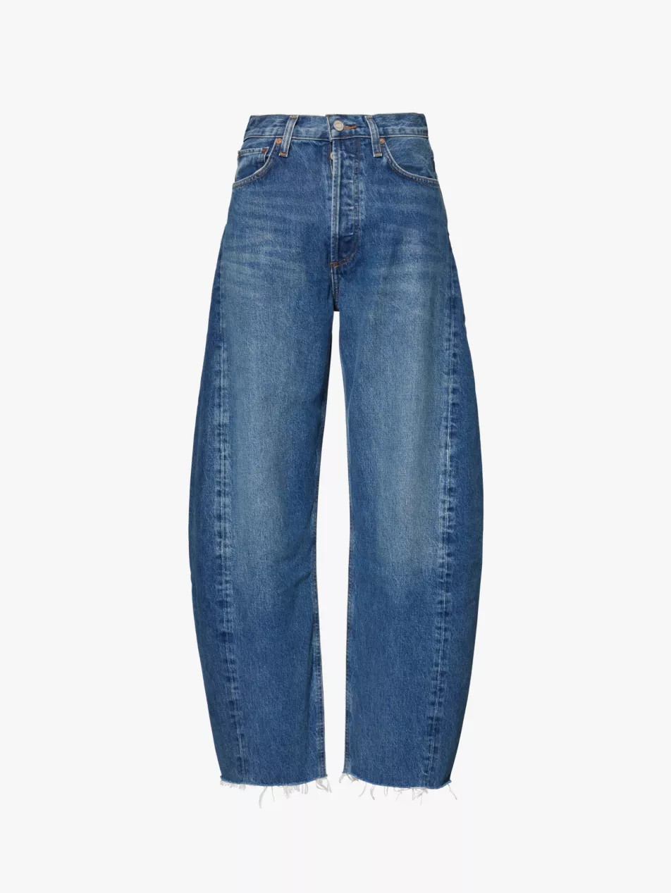Luna Pieced Faded Wide-Leg High-Rise Jeans | Selfridges