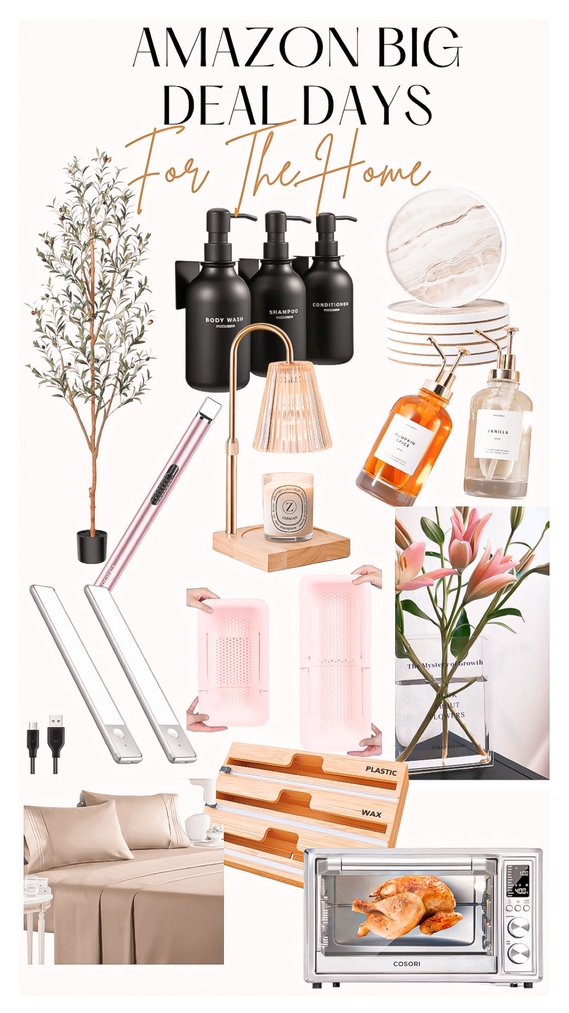 Amazon big deal days

Home finds 🏡 

Artificial tree, soap bottles, shower bottles, shampoo , home decor , home finds , coasters , home gifts , gift guide , electric lighter , candle lamp, dispenser , soap pumps, creamer pumps , flower vase, under cabinet lights , kitchen finds, kitchen organization, toaster oven, bed sheets , bedding 

#LTKxPrime #LTKGiftGuide #LTKhome