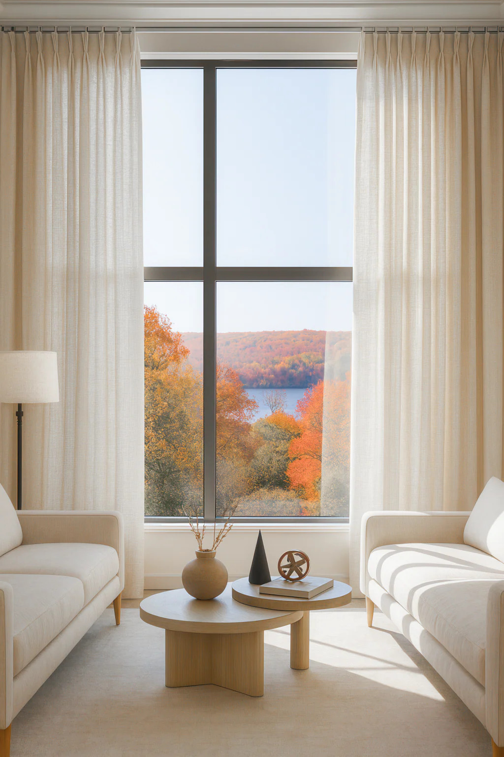 Cassie Linen Blend Custom Curtains | TheHues