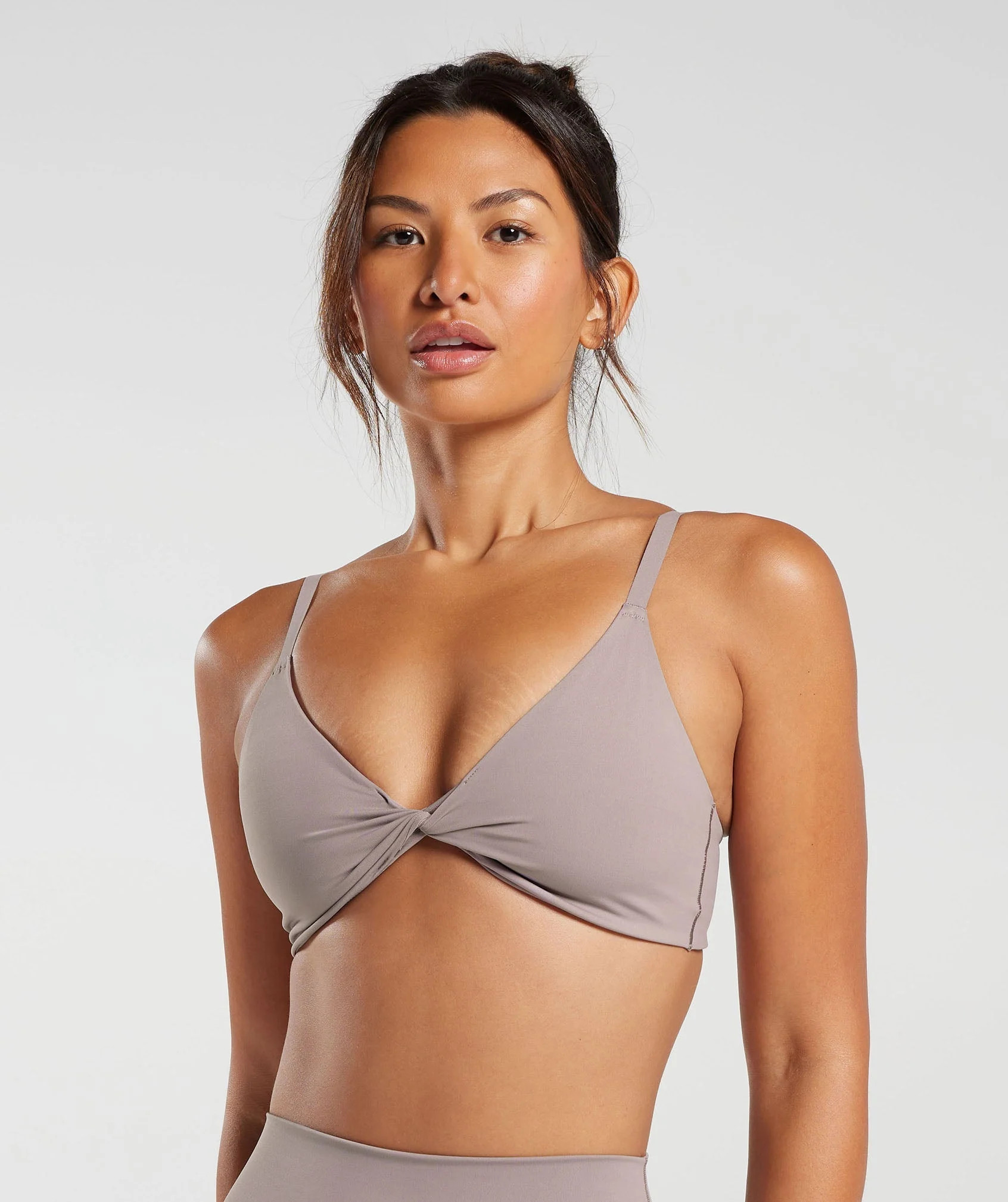 Gymshark Elevate Twist Front Bralette - Washed Mauve | Gymshark (Global)