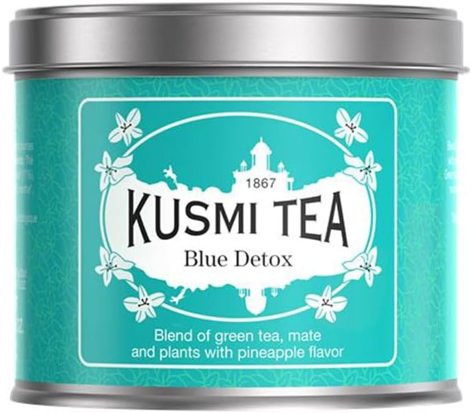 Kusmi Tea - Blue Detox - Blend of Green Tea, Mate & Pineapple - Rosehip, Rooibos, Mint, Guarana F... | Amazon (US)