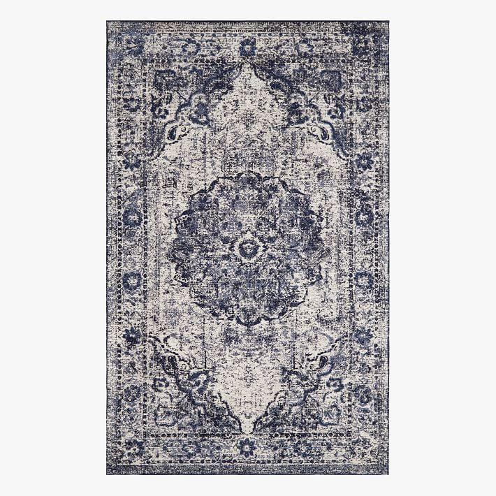 Vintage Chic Performance Rug - Navy | Pottery Barn Teen