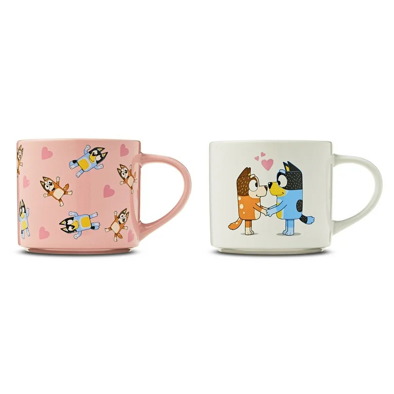 Zak Designs 15oz Bluey Valentine Ceramic Mug (Set of 2) | Walmart (US)