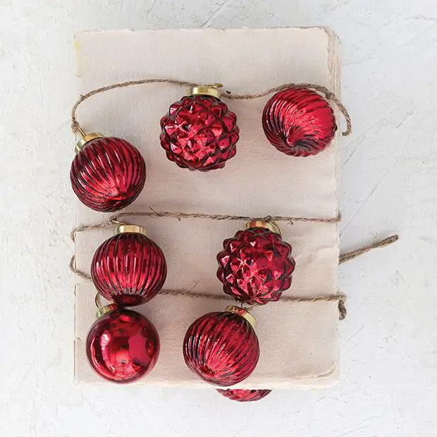 Vintage Inspired Glass Ornament Garland | Antique Farm House