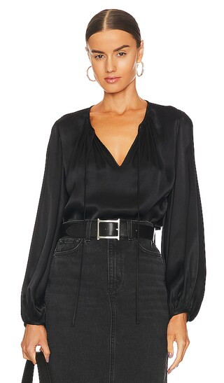 New Freddie Blouse in Black | Revolve Clothing (Global)