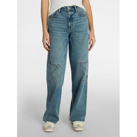 No Boundaries Mid-Rise Star Jeans 31 Inseam Women s | Walmart (US)