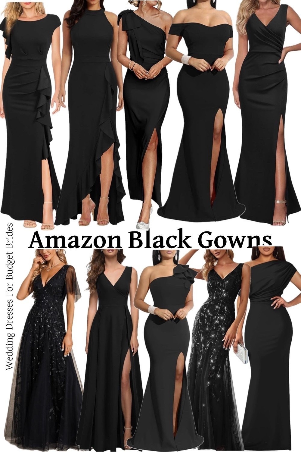 Beautiful black formal full length wedding guest dresses. All on Amazon for a summer-fall wedding. 

Special occasion dress, long wedding guest dress, formal dress, black full length dress, bridesmaid dress, bridal party dress, Amazon dress.

#LTKWedding #LTKSeasonal
