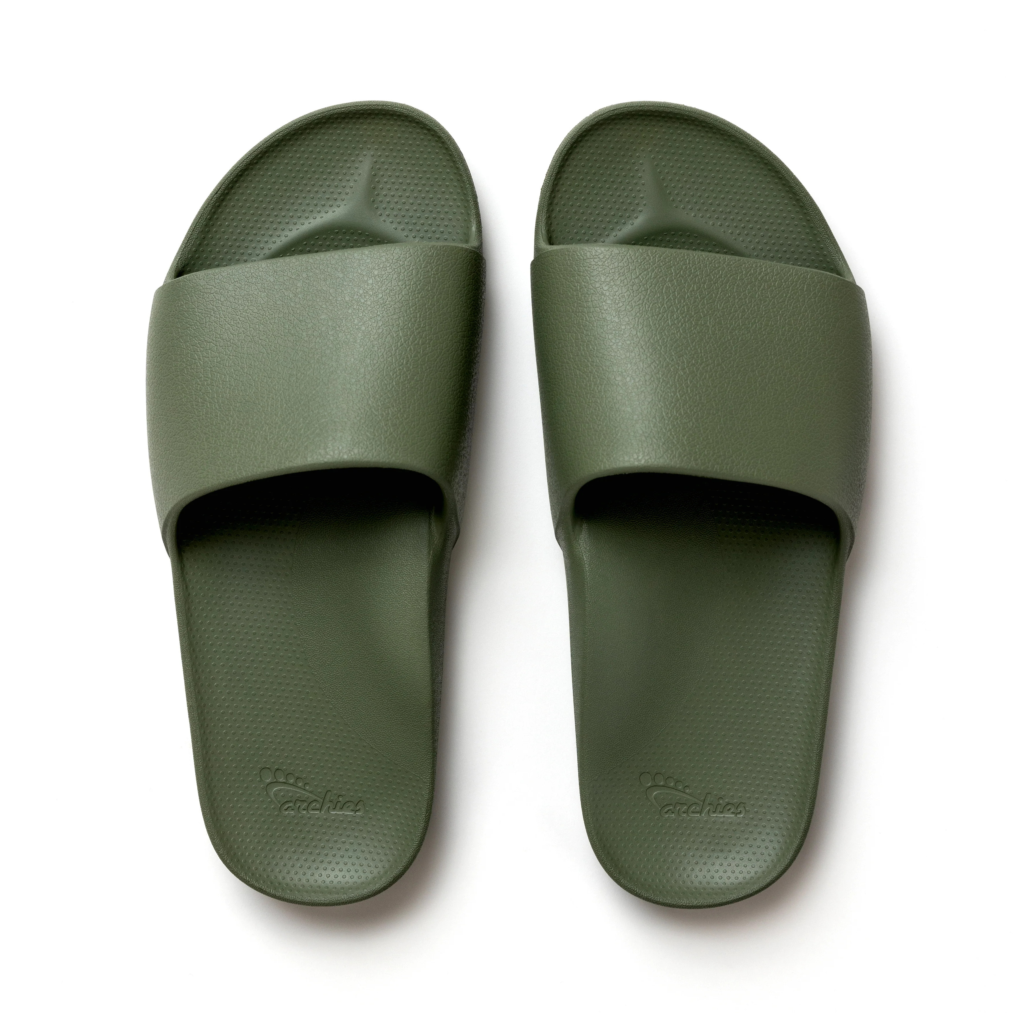 Arch Support Slides - Classic - Olive | Archies Footwear US