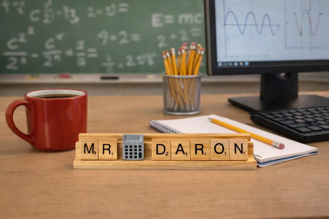 Personalized Math Teacher Desk Name Plate Custom Male Teacher Gift Classroom Desk Decor Teacher A... | Etsy (US)