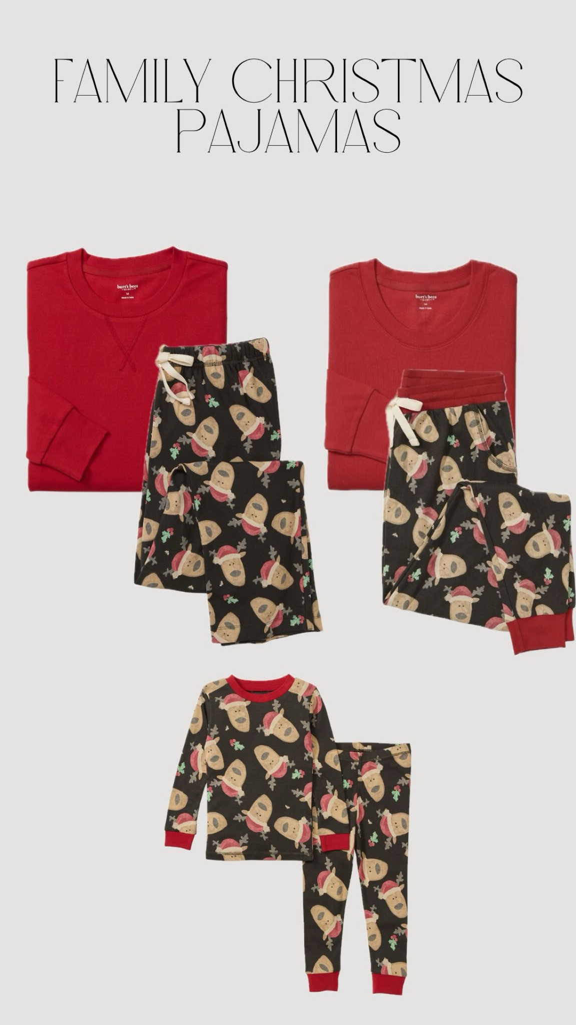 Burt’s bees baby has all their Christmas family pajamas on sale for 50% off! They run slightly big but will shrink in the wash due to being 100% cotton  

#LTKFindsUnder50 #LTKHoliday #LTKFamily