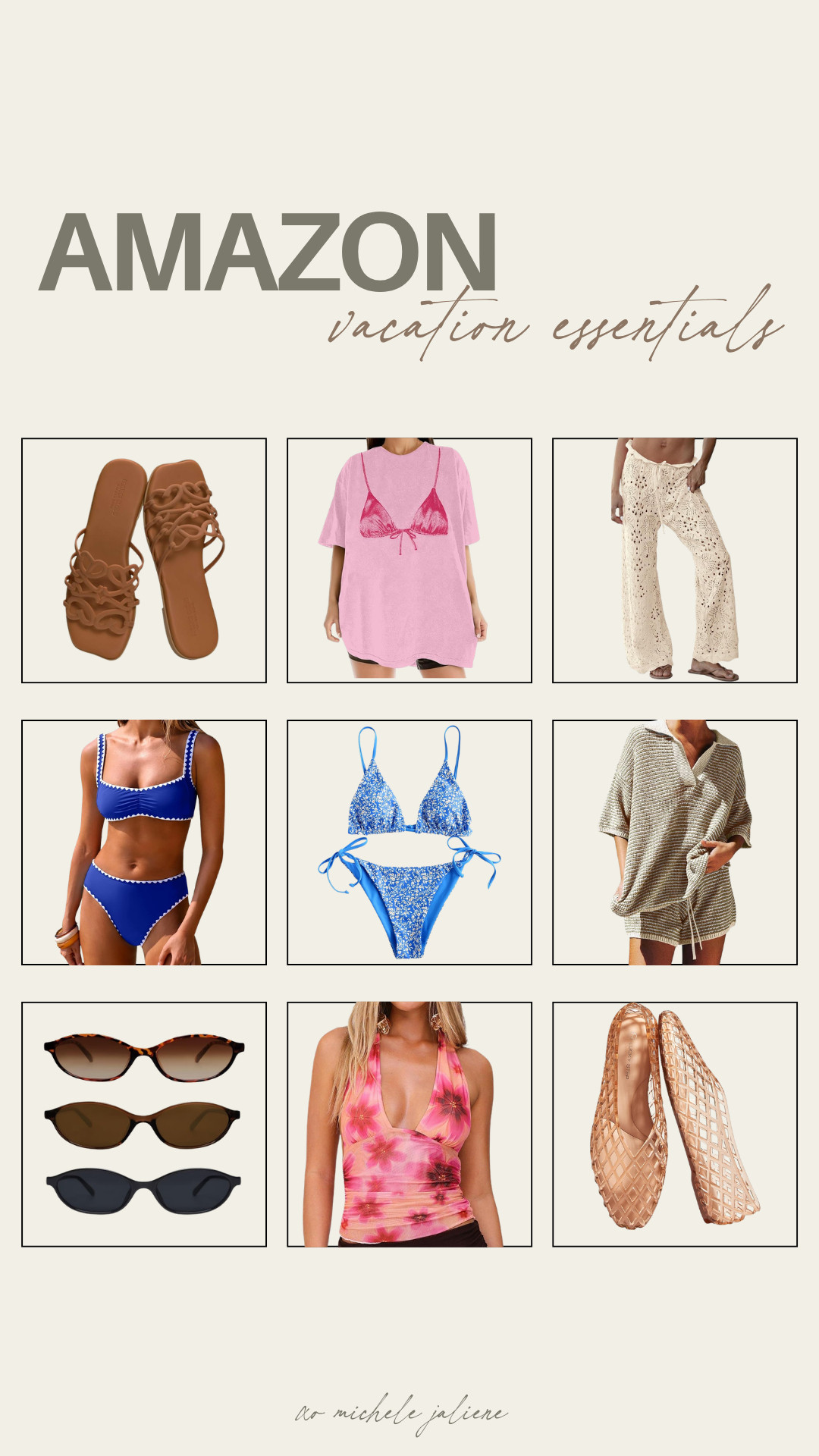 must haves for beach vacays 🤍

amazon finds, summer outfits, vacation outfits beach, swim wear, bikini, sandals, michele jaliene 

 #LTKSeasonal #LTKSaleAlert