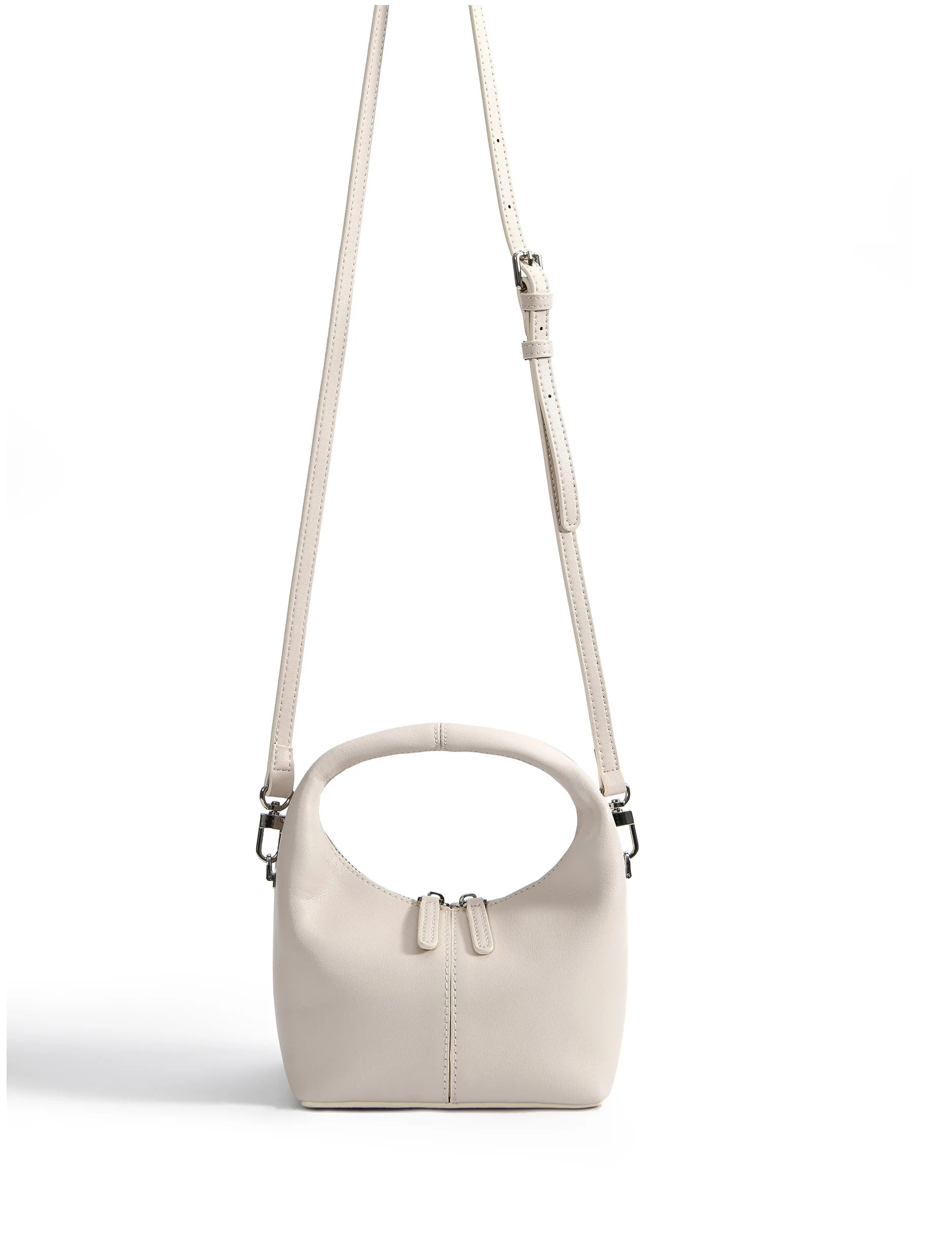 Rebecca Small Cutie Leather Bag, White | Bob Ore Blue Collection