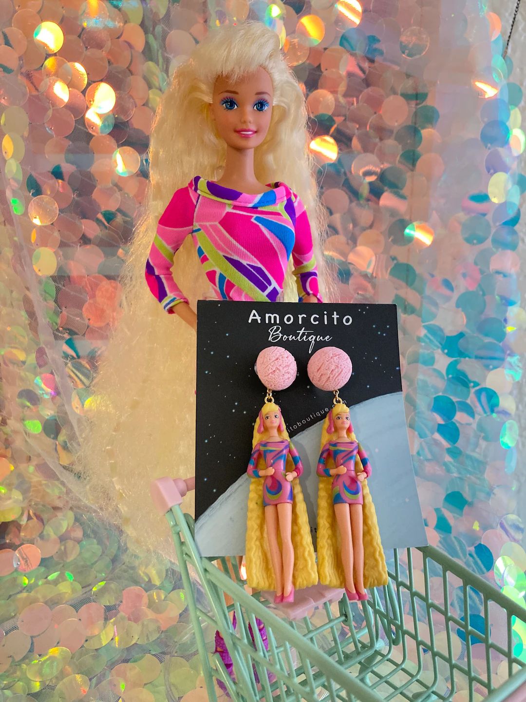Barbie Doll Earrings Miniature Doll Earrings Vintage Barbie Jewelry Statement Earrings - Etsy | Etsy (US)