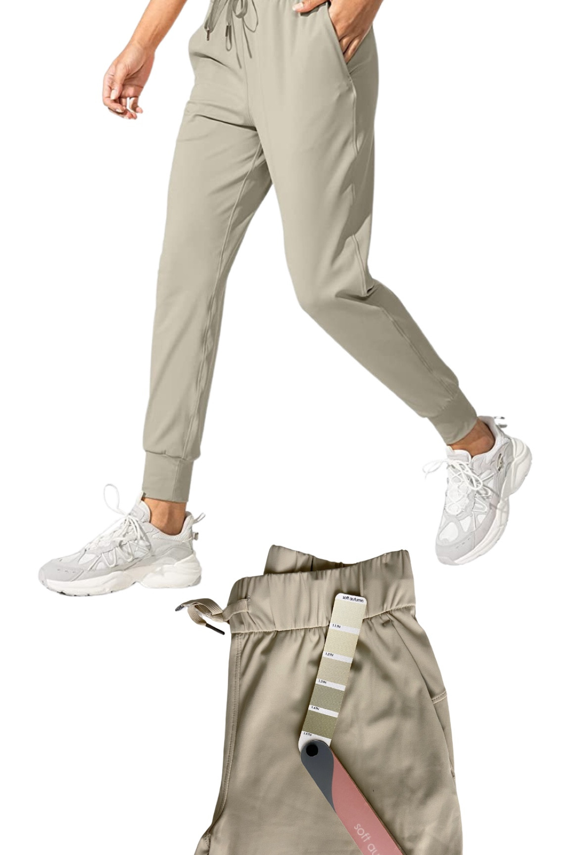 Amazon joggers in perfect #softautumn neutral color!! Very close to 1.4 FN on the TCI Soft Autumn color fan. Cute, affordable and comfortable too!