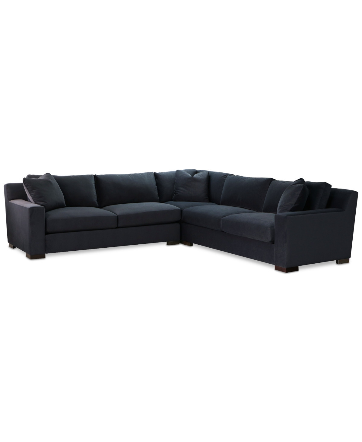 Marristin 123" 3-Pc. Fabric L Sectional, Created for Macy's - Charcoal | Macy's