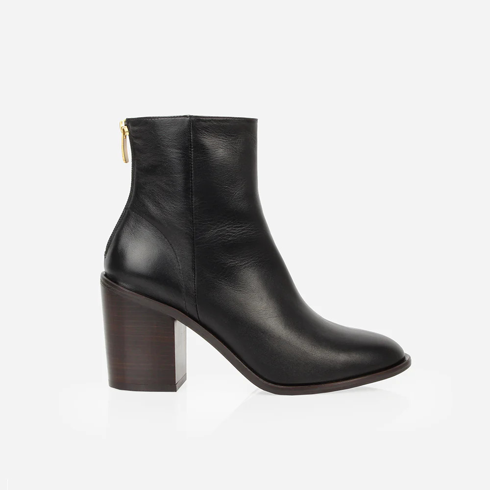 The High Street Ankle Boot Black | Poppy Barley