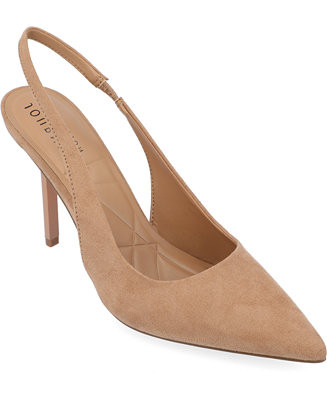 Journee Collection Women's Elenney Slingback Stiletto Pumps - Macy's | Macy's